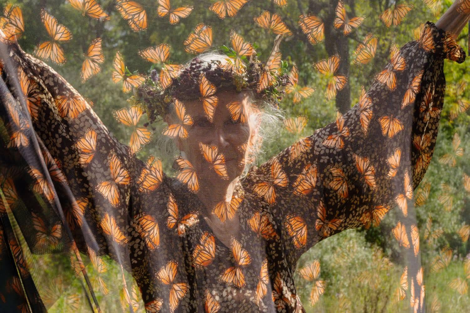 Jennifer with Monarchs, 2025